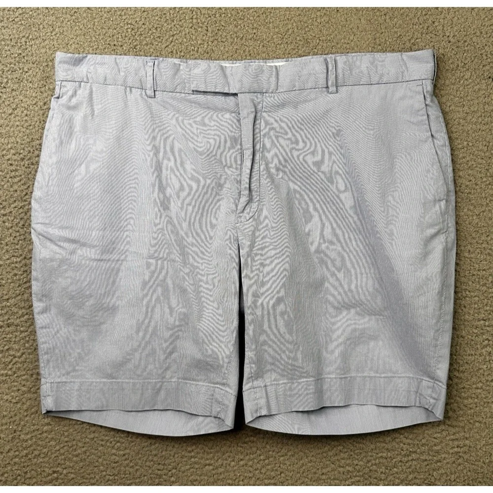 Polo Ralph Lauren Shorts Mens 40 Blue Striped Stretch Straight Fit Chino 9